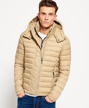 Superdry Fuji Double Cipzár Hooded Férfi Kabát Barna | DLOYX9853